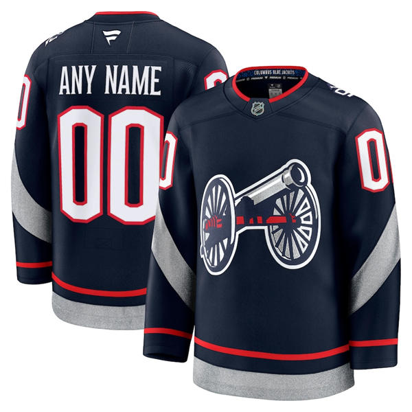 Mens Youth Columbus Blue Jackets Custom Fanatics Navy 2025 NHL Stadium Series Premium Player Jersey (1)