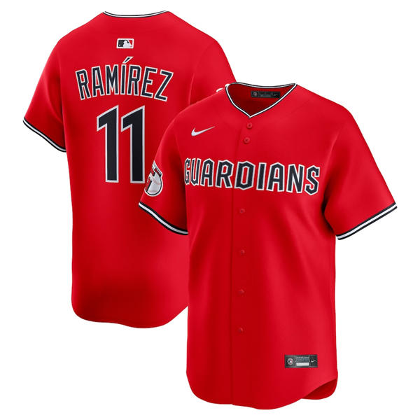 Youth Mens Cleveland Guardians #11 Jose Ramirez Nike 2025 Red Alternate Limited Player Jersey (1)