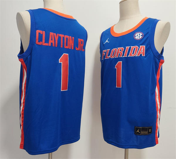 Mens Florida Gators #1 Walter Clayton Jr. Royal Basketball Game Jersey