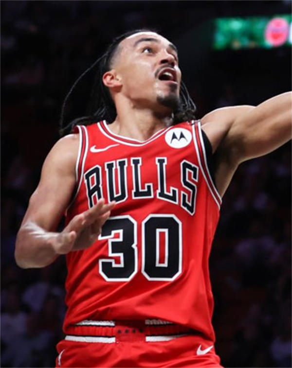 Mens Chicago Bulls #30 Tre Jones Red Icon Edition Swingman Jersey