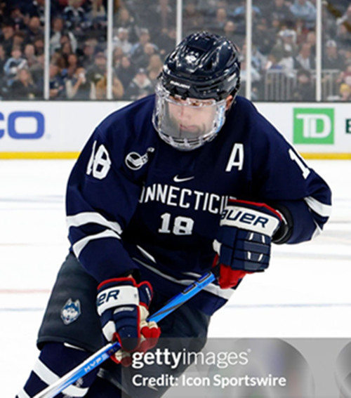 Mens Youth Uconn Huskies #18 John Spetz Navy Retro College Hockey Game Jersey