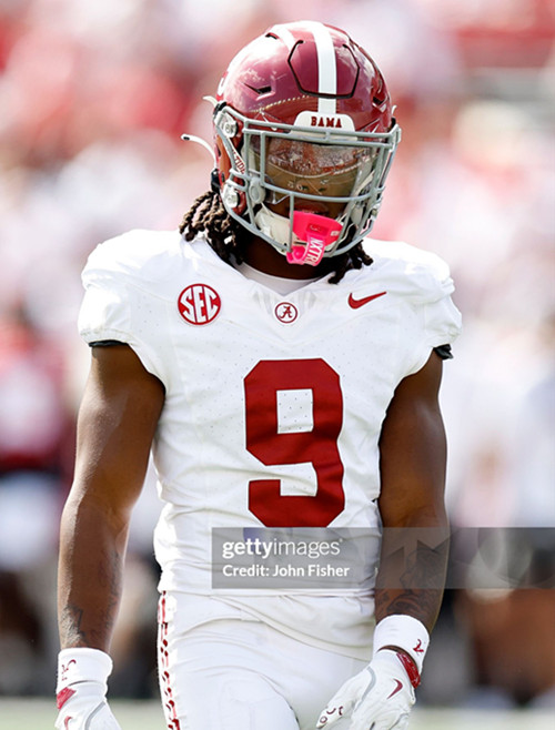 Mens Youth Alabama Crimson Tide #9 Jaylen Mbakwe White College Football Game Jersey