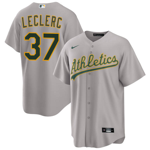 Men's Athletics #37 Jose Leclerc Nike 2025 Gray Road Limited Jersey