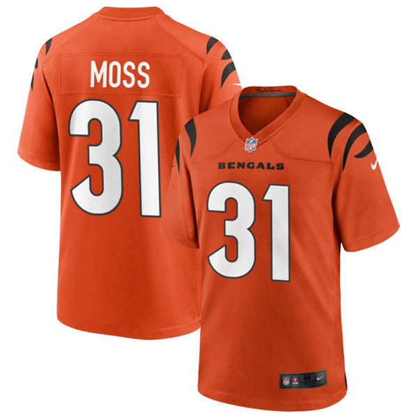 Men's Cincinnati Bengals #31 Zack Moss Orange Alternate Vapor Limited Player Jersey