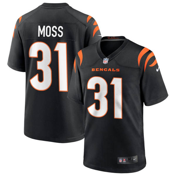 Men's Cincinnati Bengals #31 Zack Moss Black Team Color Vapor Limited Player Jersey