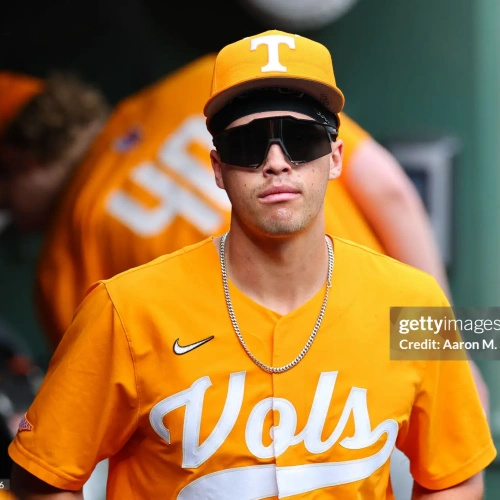 Mens Youth Tennessee Volunteers #1 Dean Curley Nike Orange Vols College Baseball Game Jersey