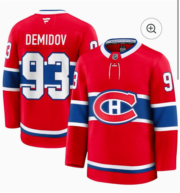 Mens Montreal Canadiens #93 Ivan Demidov Fanatics Home Red Jersey