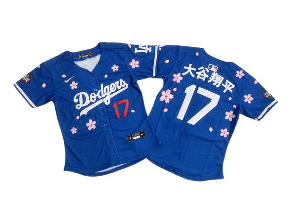 Women's Los Angeles Dodgers Tokyo Series 2025 #17 Shohei Ohtani Nike Blue Home Limited Player Jersey