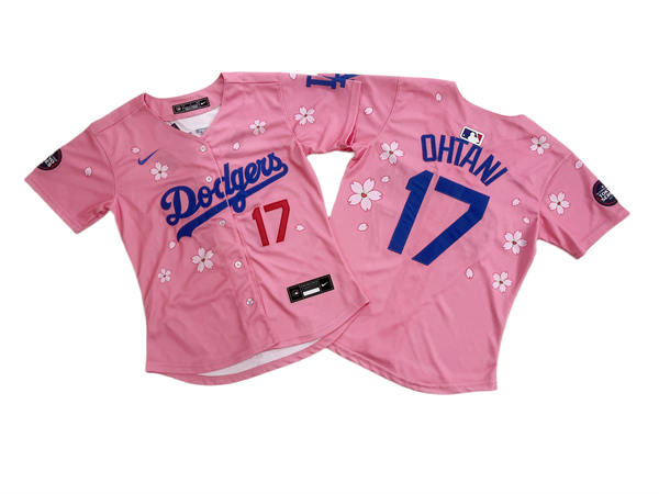 Womens Los Angeles Dodgers #17 Shohei Ohtani Nike 2025 MLB World Tour Tokyo Series Pink Limited Jersey