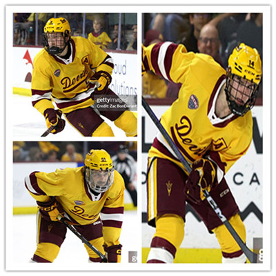 Mens Youth Arizona State Sun Devils Custom 2025 Gold NCAA College Hockey Jersey
