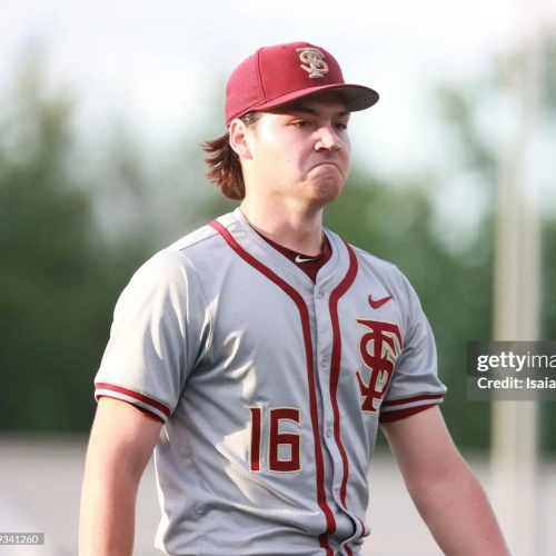 Men's Youth Florida State Seminoles #16 Jamie Arnold Nike Grey Fs Baseball Jersey