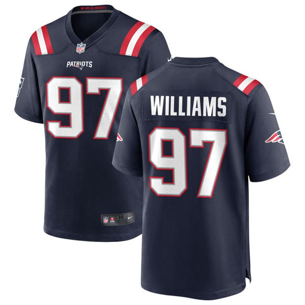 Mens New England Patriots #97 Milton Williams Nike Navy Vapor F.U.S.E. Limited Jersey