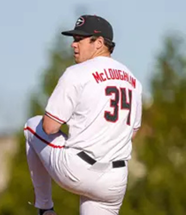 Mens Youth Georgia Bulldogs #34 Tyler McLoughlin White College Baseball Game Jersey