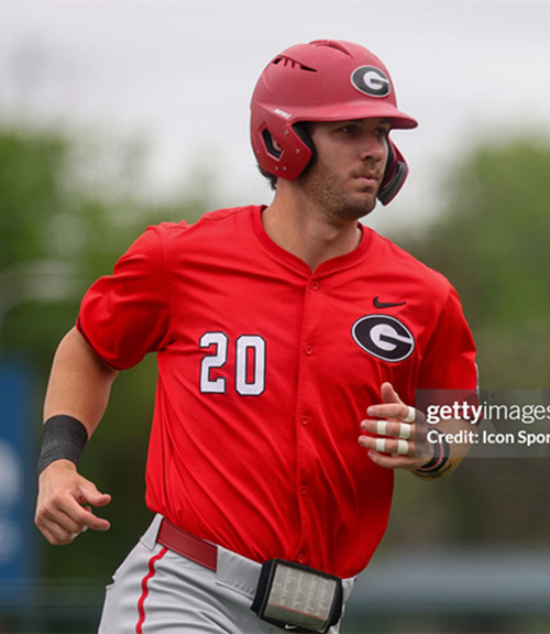 Mens Youth Georgia Bulldogs #20 Ryland Zaborowski Red College Baseball Game Jersey