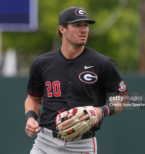 Mens Youth Georgia Bulldogs #20 Ryland Zaborowski Black College Baseball Game Jersey
