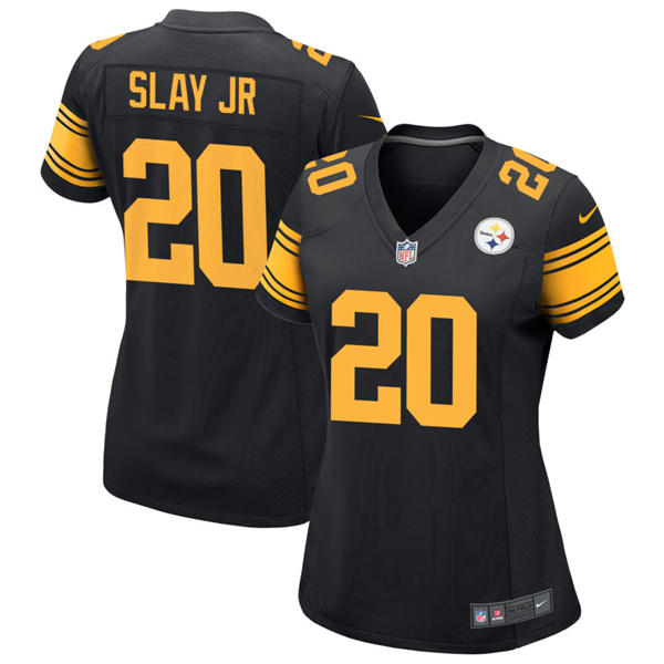 Women's Pittsburgh Steelers #20 Darius Slay Jr Nike Black Alternate 2 Limited Jersey