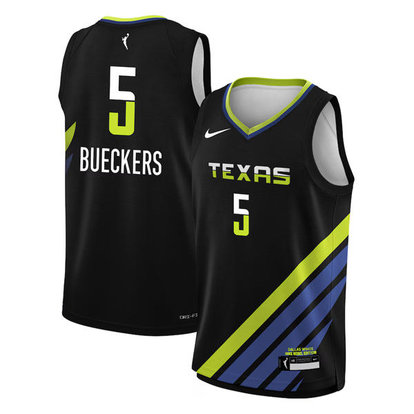 Unisex Dallas Wings #5 Paige Bueckers Nike 2025 Black Rebel Edition Victory Player Jersey