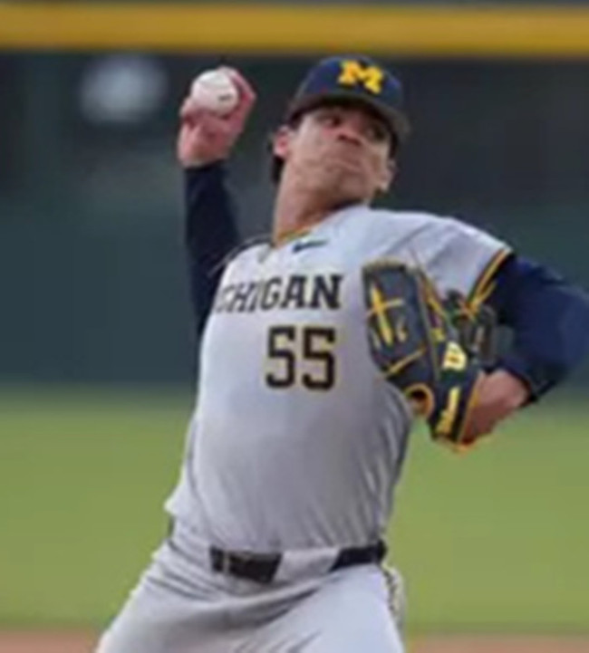 Mens Youth Michigan Wolverines #55  Mitch Voit Gray Pullover College Baseball Game Jersey