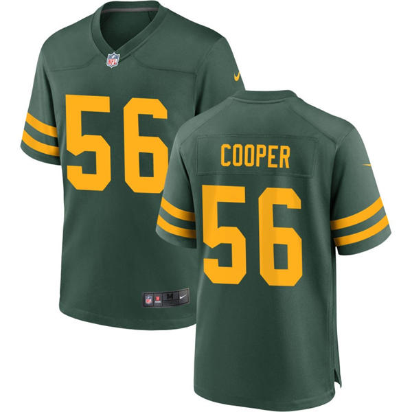 Mens Green Bay Packers #56 Edgerrin Cooper Nike Green Alternate Retro 1950s Throwback Limited Jersey