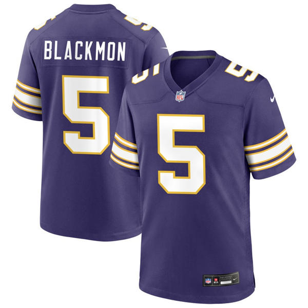 Men's Minnesota Vikings #5 Mekhi Blackmon Nike Purple Classic F.U.S.E. Limited Jersey