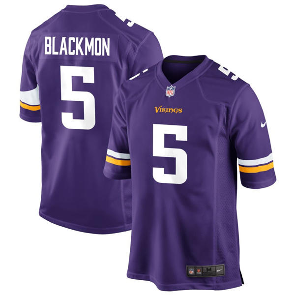 Men's Minnesota Vikings #5 Mekhi Blackmon Nike Purple F.U.S.E. Vapor Limited Jersey