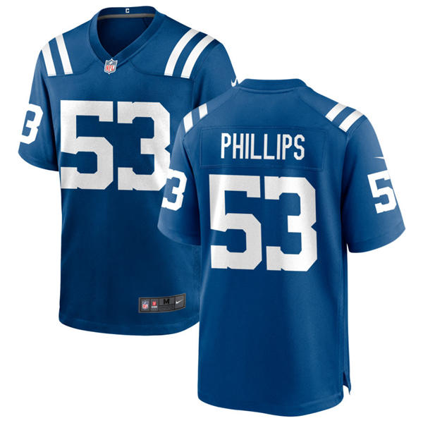 Mens Indianapolis Colts #53 Jacob Phillips Nike Royal F.U.S.E.Vapor Limited Player Jersey