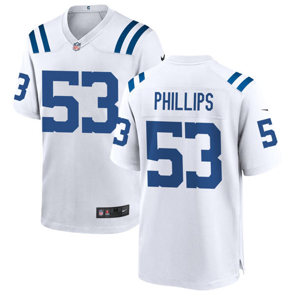 Mens Indianapolis Colts #53 Jacob Phillips Nike White F.U.S.E.Vapor Limited Player Jersey