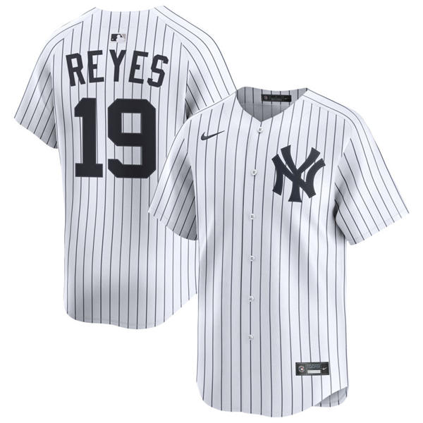 Mens New York Yankees #19 Pablo Reyes Nike White Home with Name Limited Jersey