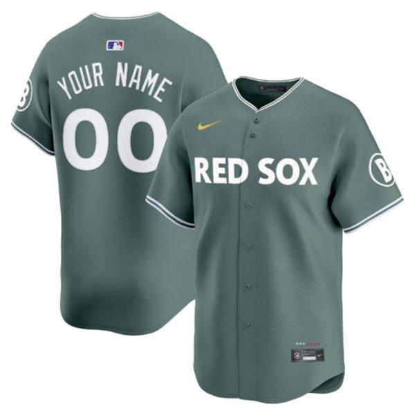 Mens Youth Boston Red Sox Custom Green 2025 City Connect 2.0 Limted Jersey