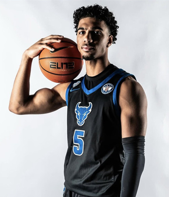 Mens Youth Buffalo Bulls #5 Daniel Freitag Black College Basketball Game Jersey