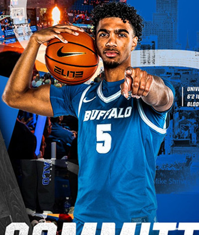 Mens Youth Buffalo Bulls #5 Daniel Freitag Blue College Basketball Game Jersey