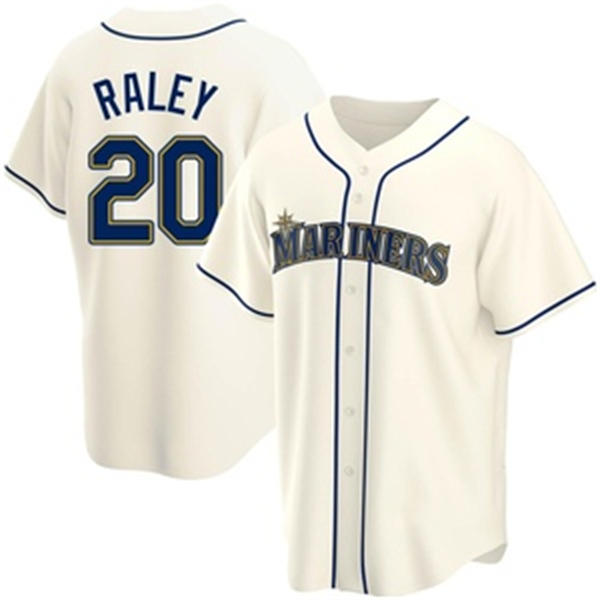 Men's Seattle Mariners #20 Luke Raley Nike Cream Alternate Limited Player Jersey