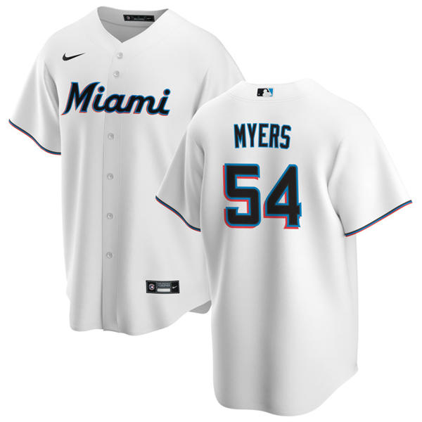 Mens Miami Marlins #54 Dane Myers White Home Limited Jersey