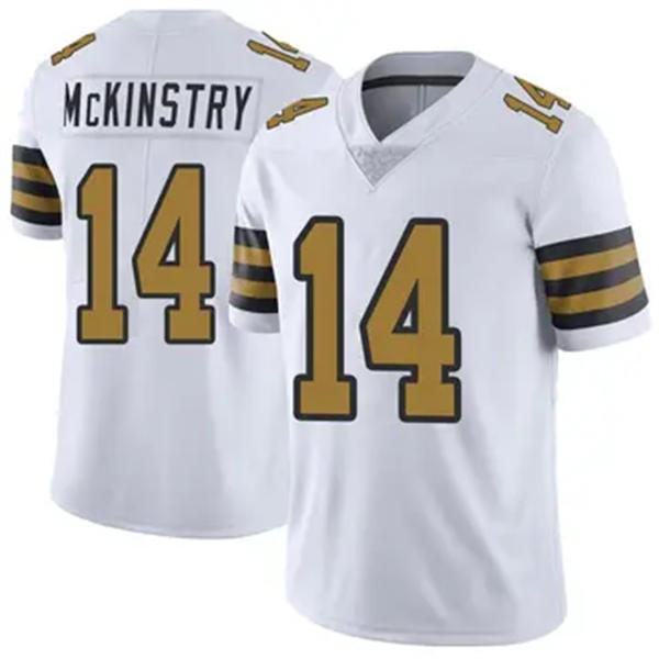 Mens New Orleans Saints #14 Kool-Aid McKinstry Nike White Gold Alternate F.U.S.E Limited Jersey 