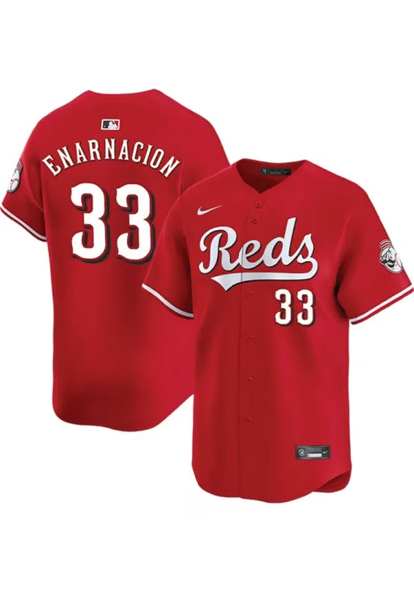 Men's Cincinnati Reds #33 Christian Encarnacion Strand Scarlet Alternate Reds Limited Player Jersey