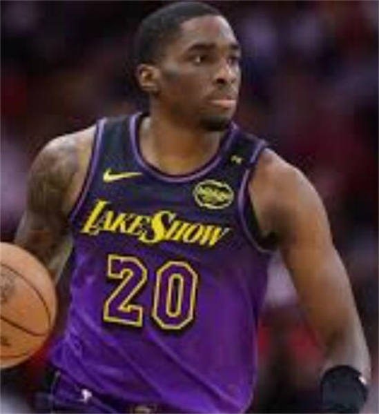 Mens Los Angeles Lakers #20 Shake Milton 2024-25 Purple City Edition Jersey