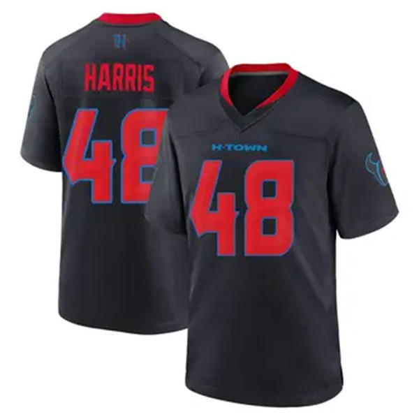 Men's Houston Texans #48 Christian Harris Nike Navy Red 2nd Alternate H-Town F.U.S.E. Limited Player Jersey