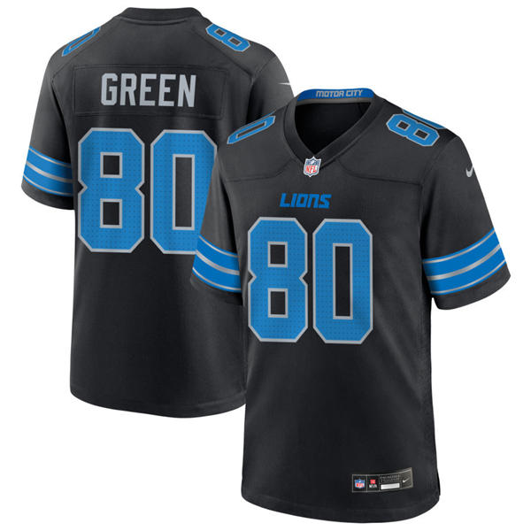 Mens Detroit Lions #80 Antoine Green Nike Black 2nd Alternate Vapor F.U.S.E. Limited Player Jersey