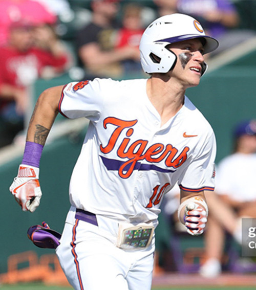 Mens Youth Clemson Tigers #10 Cam Cannarella 2025 White College Baseball Game Jersey