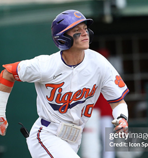 Mens Youth Clemson Tigers #10 Cam Cannarella White College Baseball Game Jersey