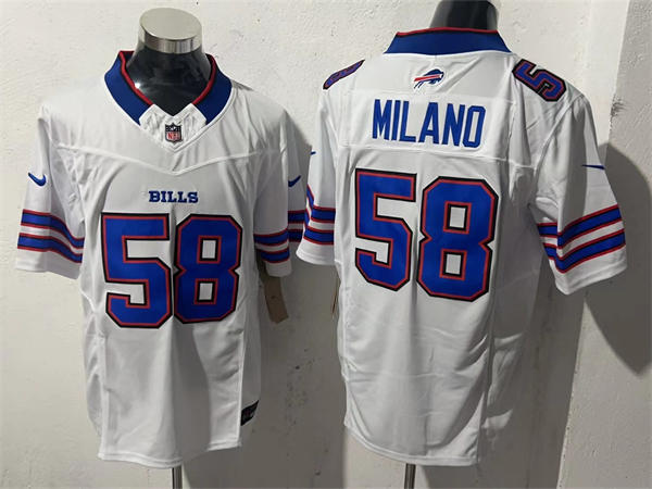 Youth Buffalo Bills #58 Matt Milano Nike White Limited Jersey