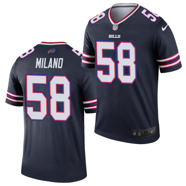 Youth Buffalo Bills #58 Matt Milano ike Navy Inverted Legend Limited Jersey