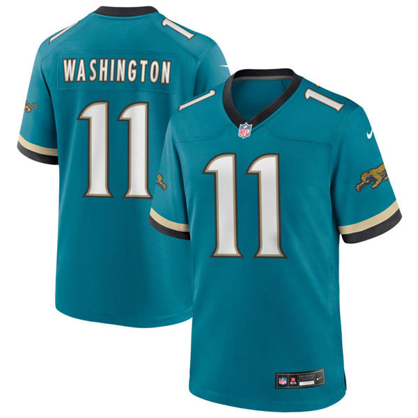 Mens Jacksonville Jaguars #11 Parker Washington Nike Teal Throwback Vapor F.U.S.E. Limited Jersey