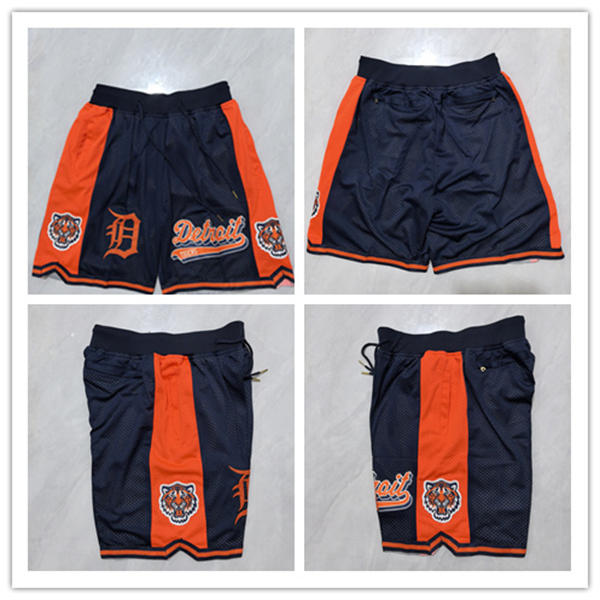 Men's Detroit Tigers Navy 4 Pockets Shorts S-3XL