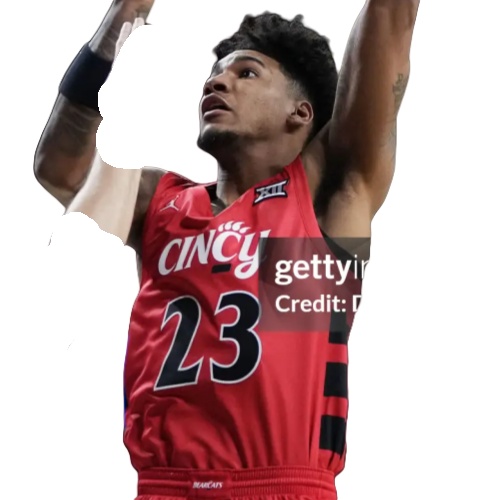 Mens Youth Cincinnati Bearcats #23 Dillon Mitchell 2023-24 Red XII College Basketball Game Jersey