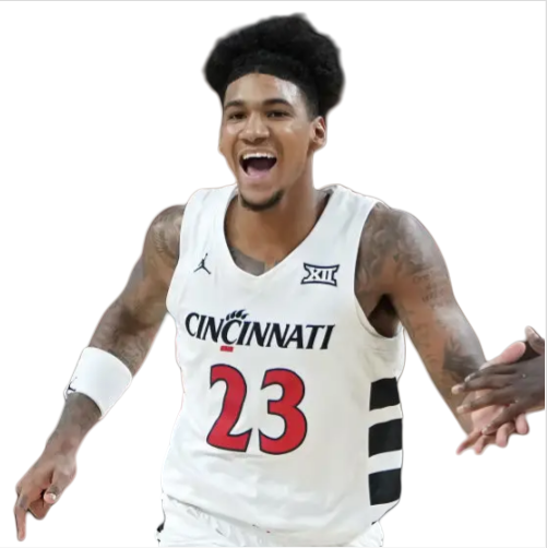 Mens Youth Cincinnati Bearcats #23 Dillon Mitchell 2023-24 White XII College Basketball Game Jersey