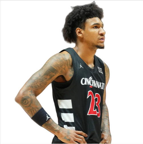 Mens Youth Cincinnati Bearcats #23 Dillon Mitchell 2023-24 Black XII College Basketball Game Jersey
