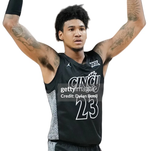 Mens Youth Cincinnati Bearcats #23 Dillon Mitchell 2025 Black XII College Basketball Game Jersey