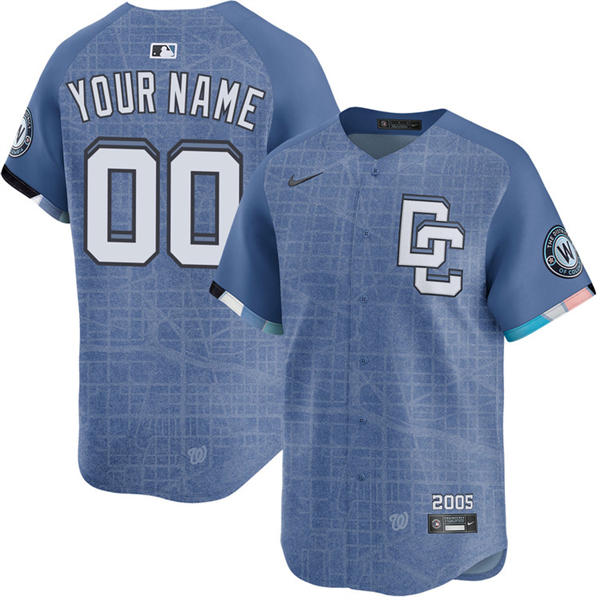 Men's Youth Washington Nationals Custom Personalized City Connect 2.0 Limited Jersey