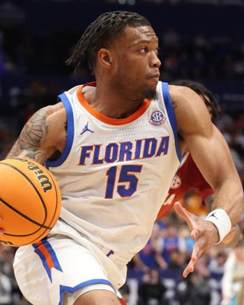 Mens Youth Florida Gators #15 Alijah Martin 2025 White College Basketball Game Jersey